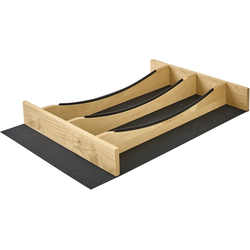 13-1/4" W x 19-1/2" D x 2-5/16" H Craftsman Collection Solid Maple Utensil Drawer Insert with Black Accents, Light Brown