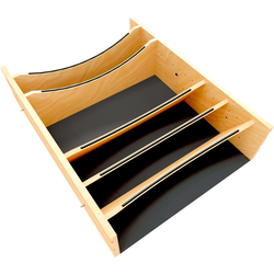 Craftsman Collection Solid Maple Adjustable Deep Drawer Divider Insert with Black Accents for 27"-30" Base Cabinet Drawers