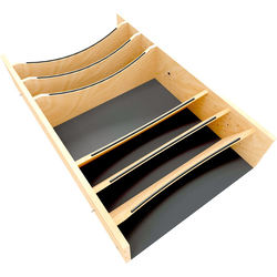 Craftsman Collection Solid Maple Adjustable Deep Drawer Divider Insert with Black Accents for 33"-36" Base Cabinet Drawers