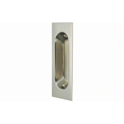 20% OFF 3-1/8" Length Solid Brass Sliding Door Rectangular Flush Pull, Satin Nickel