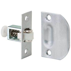 7/8" Width x 2-1/4" Length Solid Brass Roller Catch, Satin Chrome