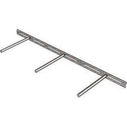 United 34" Width x 10" Depth Modular Floating Shelf Bracket, Raw Steel