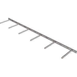 United 66" Width x 10" Depth Modular Floating Shelf Bracket, Raw Steel