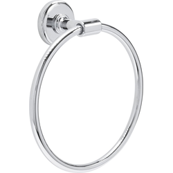Piper 7-1/4" Length x 6-1/2" Width Chrome Towel Ring , 2-7/16" Projection