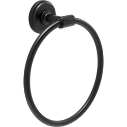 Piper 7-1/4" Length x 6-1/2" Width Matte Black Towel Ring , 2-7/16" Projection