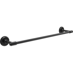 Piper 18" Center to Center Matte Black Towel Bar , 20" Length, 2" Width, 3-7/16" Projection