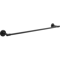 Piper 24" Center to Center Matte Black Towel Bar , 26" Length, 2" Width, 3-7/16" Projection