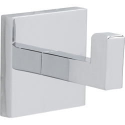 Skylight 2-3/16" Length x 2-3/16" Width Chrome Square Robe Single Hook , 2-3/8" Projection