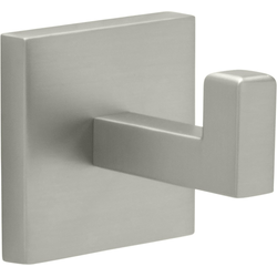 Skylight 2-3/16" Length x 2-3/16" Width Stainless Steel Square Robe Single Hook , 2-3/8" Projection