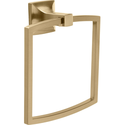 Studio 7-3/8" Length x 6-1/2" Width Champagne Bronze Towel Ring , 2-9/16" Projection