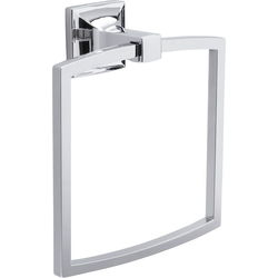Studio 7-3/8" Length x 6-1/2" Width Chrome Towel Ring , 2-9/16" Projection