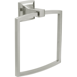 Studio 7-3/8" Length x 6-1/2" Width Satin Nickel Towel Ring , 2-9/16" Projection
