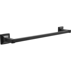 Studio 18" Center to Center Matte Black Towel Bar , 20-1/8" Length, 2-1/8" Width, 3-5/16" Projection