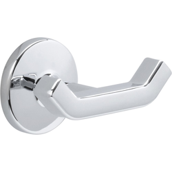 Woodward 2-3/16" Length x 3-3/4" Width Chrome Double Robe Hook, 2-1/2" Projection