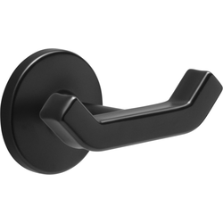 Woodward 2-3/16" Length x 3-3/4" Width Matte Black Double Robe Hook, 2-1/2" Projection