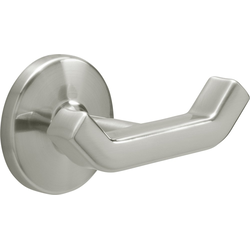 Woodward 2-3/16" Length x 3-3/4" Width Satin Nickel Double Robe Hook, 2-1/2" Projection