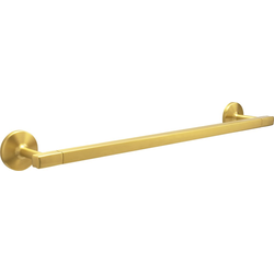 Woodward 18" Center to Center Brushed Golden Brass Towel Bar , 20-3/16" Length, 2-3/16" Width, 3-3/16" Projection