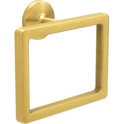 Woodward 20" Length x 6-1/2" Width Brushed Golden Brass Towel Ring , 2-1/2" Projection