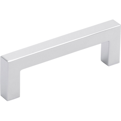 Skylight 3" Center to Center Chrome Cabinet Pull, 3-3/8" Length, 3/8" Width, 1-1/8" Projection