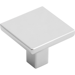 Skylight 1-1/4" Length x 1-1/4" Width Chrome Cabinet Knob, 1-1/8" Projection