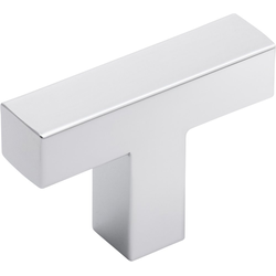 Skylight 1-5/8" Length x 3/8" Width Chrome T-Shape Cabinet Knob, 1-1/8" Projection