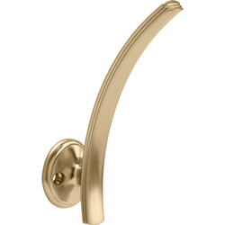 American Diner 7/8" Center to Center Champagne Bronze Single Hook , 4-1/2" Length, 1-7/16" Width, 2-7/8" Projection