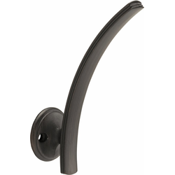 American Diner 7/8" Center to Center Vintage Bronze Single Hook , 4-1/2" Length, 1-7/16" Width, 2-7/8" Projection