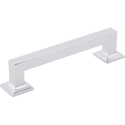 Studio 5-1/16" Center to Center Chrome Cabinet Pull, 6-1/8" Length, 1-1/8" Width, 1-3/8" Projection