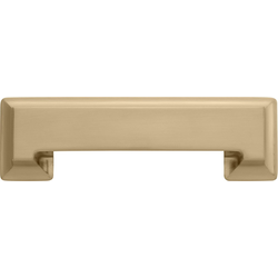 Studio 3" and 3-3/4" Dual Center to Center Center to Center Champagne Bronze Cup Pull, 4-7/8" Length, 2" Width, 1" Projection
