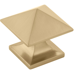 Studio 1-1/4" Length x 1-1/4" Width Champagne Bronze Cabinet Knob, 1-1/4" Projection