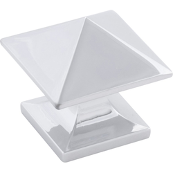 Studio 1-1/4" Length x 1-1/4" Width Chrome Cabinet Knob, 1-1/4" Projection