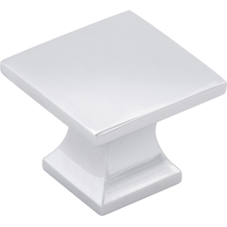 Studio 1-1/4" Length x 1-1/4" Width Chrome Cabinet Knob, 1" Projection