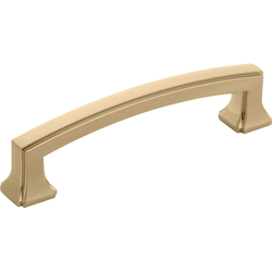 Bridges 3-3/4" Center to Center Champagne Bronze Cabinet Pull, 4-7/16" Length, 11/16" Width, 1-1/8" Projection