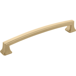 Bridges 7-9/16" Center to Center Champagne Bronze Cabinet Pull, 8-3/8" Length, 3/4" Width, 1-1/4" Projection