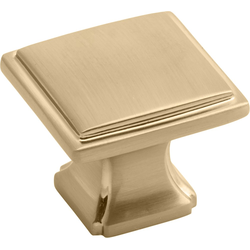 Bridges 1-1/4" Length x 1-1/4" Width Champagne Bronze Cabinet Knob, 1-1/8" Projection
