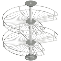 Hafele 28" Diameter Pie-Cut Wire Lazy Susan for 36" x 36" 2-Door Corner Kitchen Bases, Pair