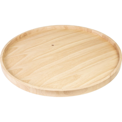Hafele Elemental 18" Diameter Full Round, Bottom-Mounted Super Susans Including Pre-Installed Aluminum Rotational Bearing, Pack of 2, Rubberwood