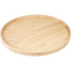 20% OFF Hafele Elemental 18" Diameter Full Round Pole-Mounted Lazy Susan, Adjustable Height, Independently Rotating, Pack of 2, Rubberwood