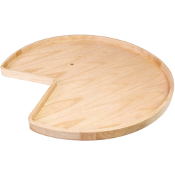 Hafele Elemental 32" Diameter Kidney Shape, Bottom-Mounted Super Susan, Including Pre-Installed Aluminum Rotational Bearing, Pack of 6, Rubberwood
