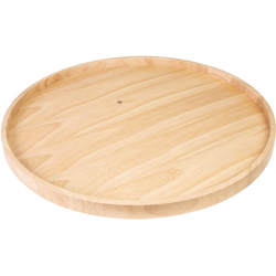Hafele Elemental 18" Diameter Full Round, Bottom-Mounted Super Susan, Including Pre-Installed Aluminum Rotational Bearing, Pack of 6, Rubberwood