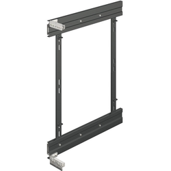 Hafele Elemental Reversible (Left or Right) Side-Mounted Base Pull Out Frame for Minimum Opening Width 10-1/2" x 3-1/8" Height x 19-7/16" Depth, Gray