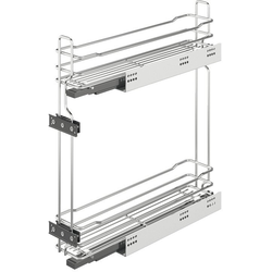 Hafele Elemental Right Side-Mounted Base Pull Out Organizer for Minimum Opening Width 5-7/8" x 23-5/8" Height x 20-1/2" Depth, Gray