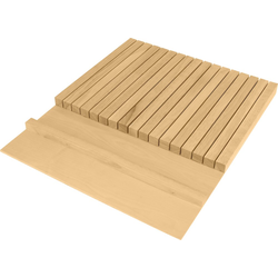 Hafele Elemental 16-1/4" Width x 19-3/4" Depth x 1" Height Knife Drawer Insert Tray, Rubberwood/Birch Plywood