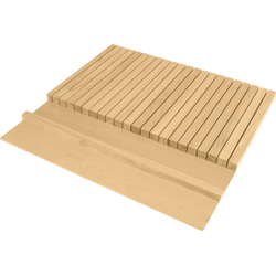 Hafele Elemental Trimmable Knife Drawer Insert Tray for 16-3/8" to 20-7/8" Inside Drawer Width x 19-3/4" Maximum Depth, Rubberwood/Birch