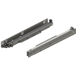  Blum 18" Length Movento 763H Soft-Close Undermount Drawer Slide for Face-Frame and Frameless Construction, Front Locking Clips Required, 125 lbs Weight Capacity, Zinc