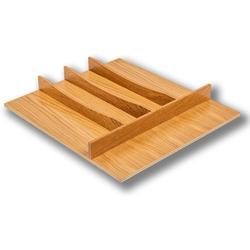 Alina Trimmable Utensil Tray Insert, 18" Width x 19-3/4" Depth, Prefinished White Oak