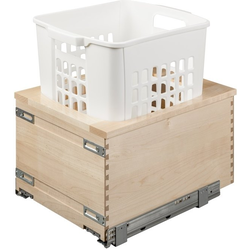 23% OFF Signature 17-3/8" Width 1.3 Bushel Hamper For Vanity with Blum Movento 132# Slides, Min Cabinet Opening: 17-1/2" Width x 20-1/4" Depth x 19-7/8" Height, Maple