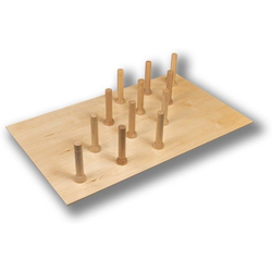 MagnaBase Deep Drawer Trimmable 36" Width x 19-7/8" Depth Organizer, Includes 16 Magnetic Pegs, Maple