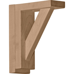 Traditional 2.5"W x 6.25"D x 7.5"H Countertop Bracket, Red Oak