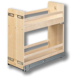 Signature 8-3/8" Width 2 Shelf Base Cabinet Pull-Out including Bottom-Mount Blum Tandem Soft-Close Slides, Minimum Cabinet Opening: 9" Width x 18-3/4" Depth x 20-1/2" Height, Prefinished Maple